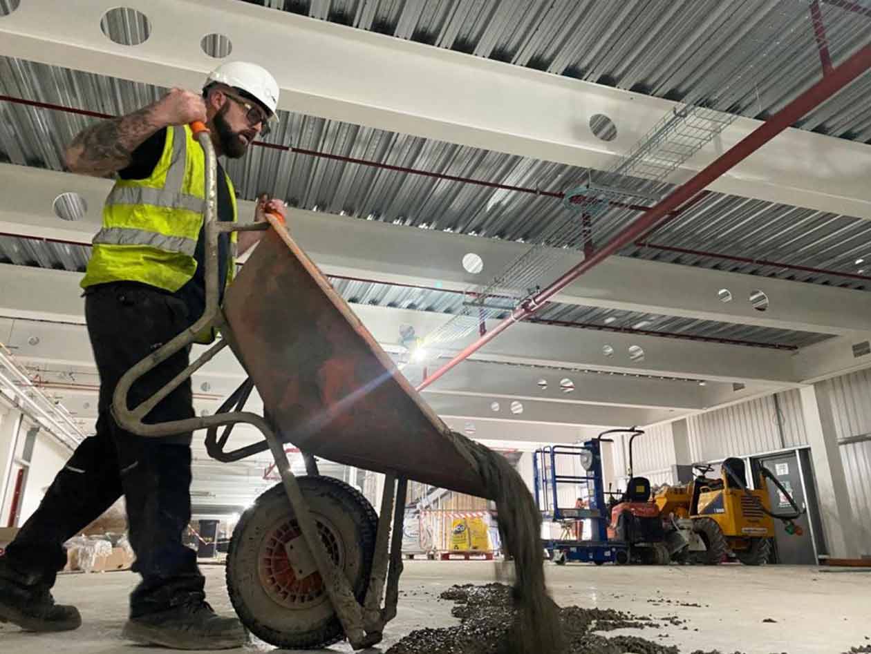 Manual concrete barrowing service