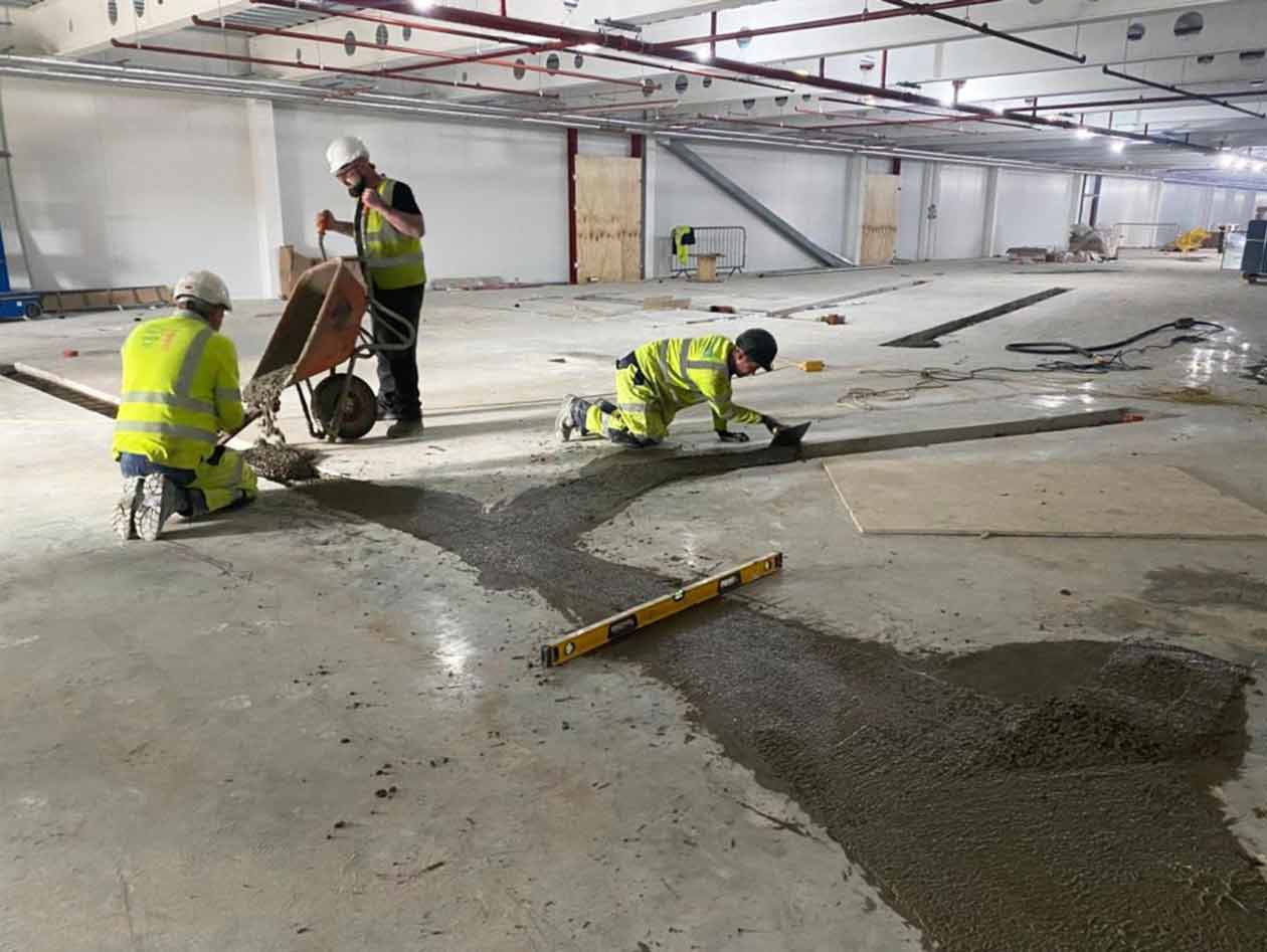 Barrowing concrete in tight Eccles street