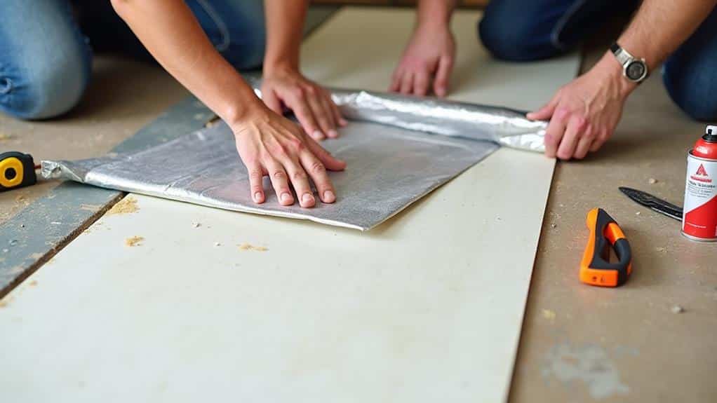 insulation and membrane installation