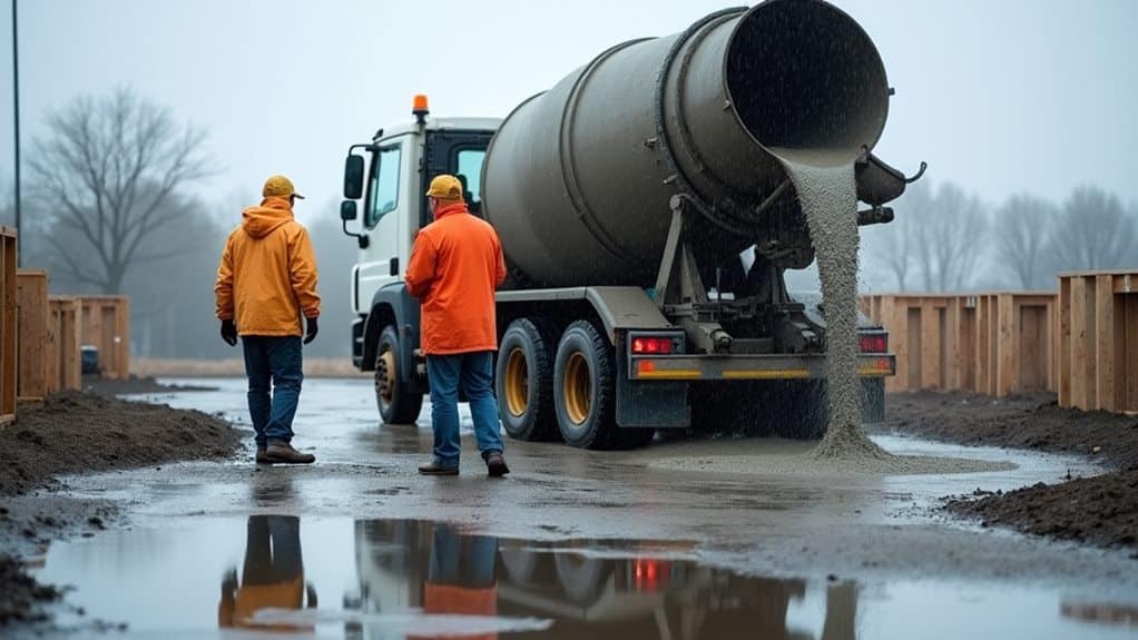 optimal concrete pour timing