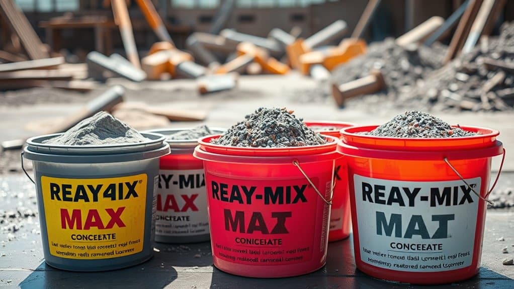 different varieties of concrete