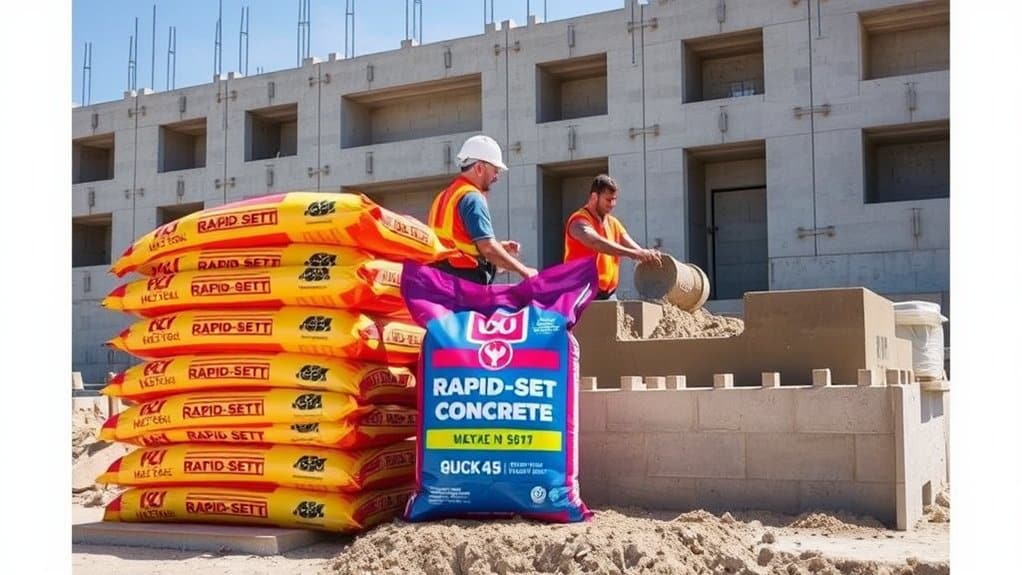 quick setting concrete mixture