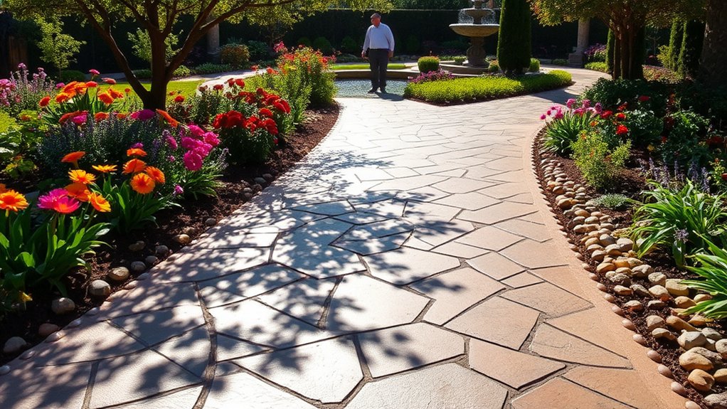 stylish outdoor concrete pathways