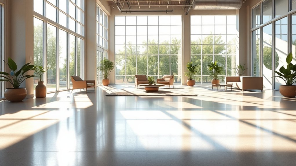 energy efficient polished concrete