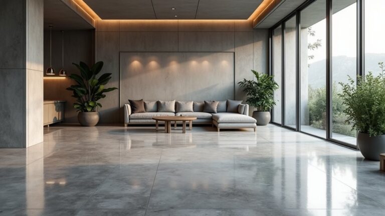 polished concrete interior finishes