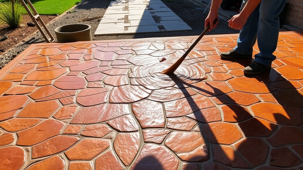 successful stamped concrete installation