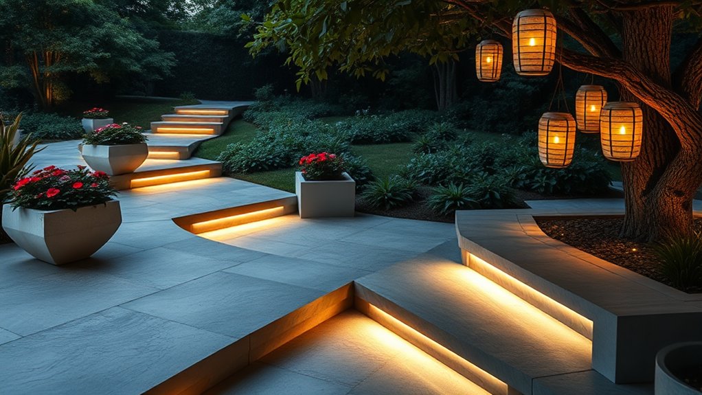 ambient lighting for pathways
