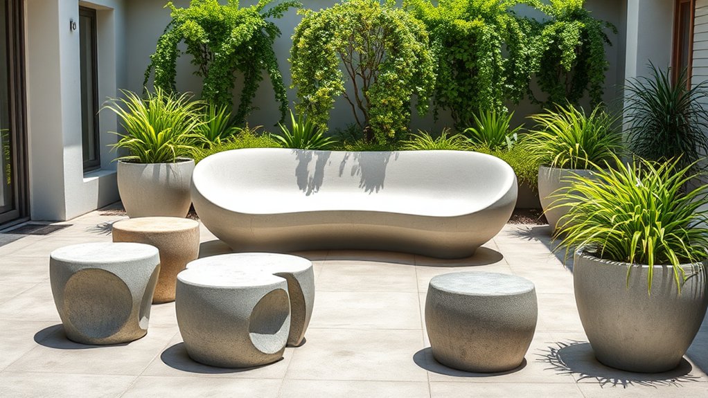 durable customizable concrete furniture