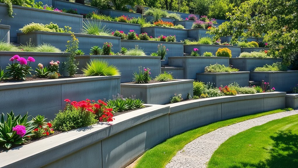 retaining walls enhance landscapes