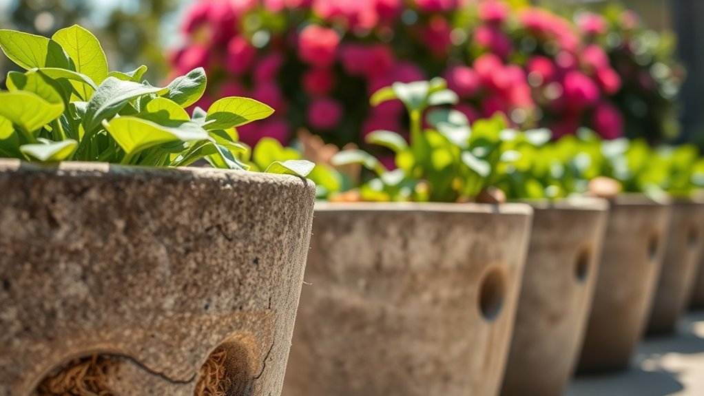 concrete planters enhance stability