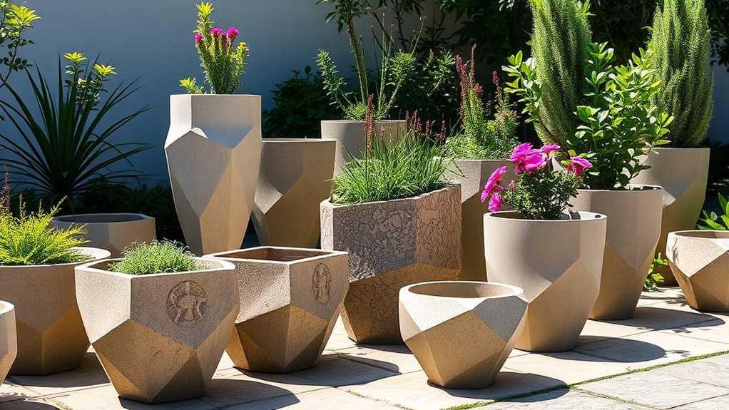 concrete planters for versatility