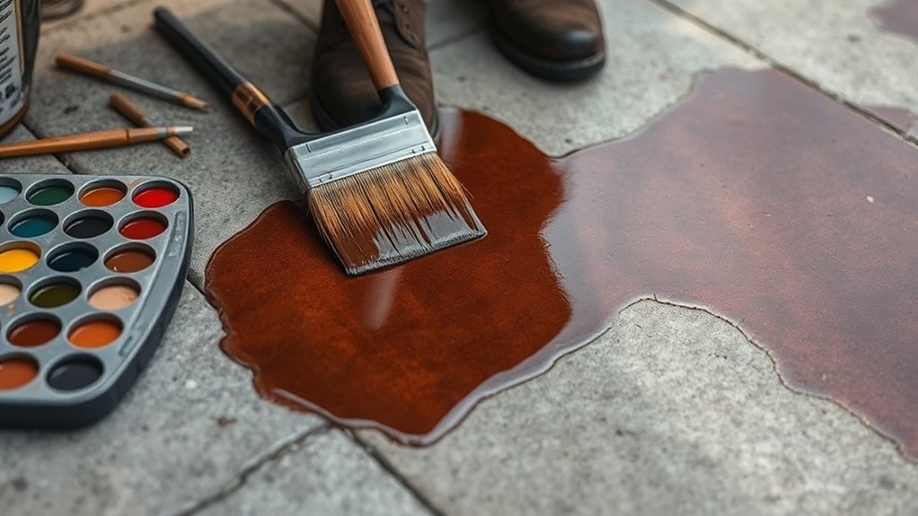 staining techniques for concrete
