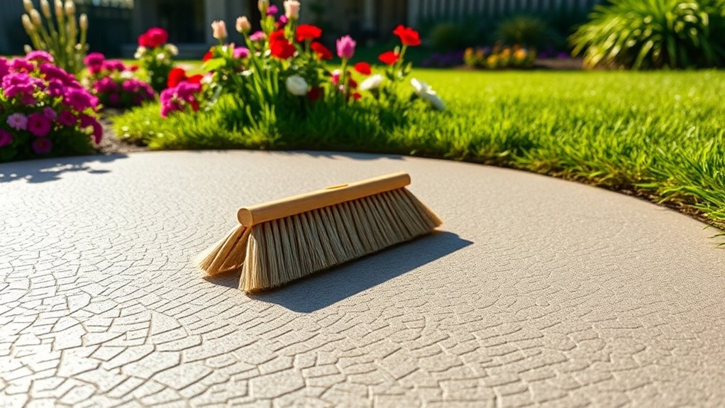 broom finish concrete technique
