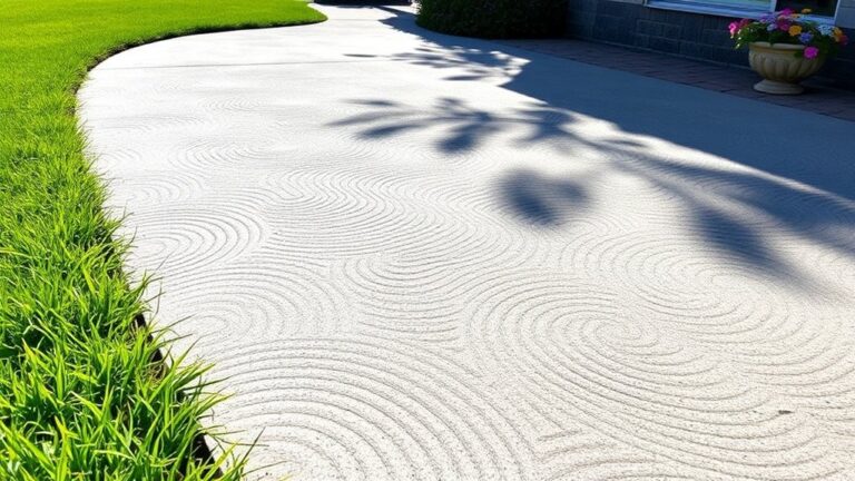 broom finish outdoor landscaping