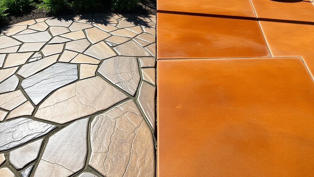 durability comparison stamped vs stained