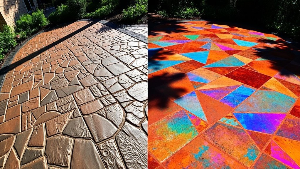 stamped vs stained aesthetics