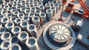 precast concrete manhole production