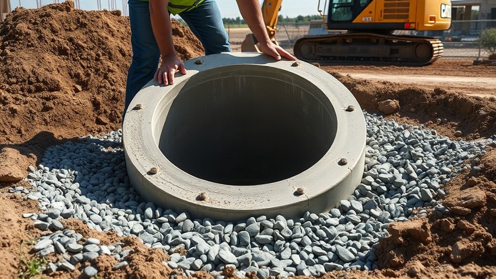 proper bedding and backfill