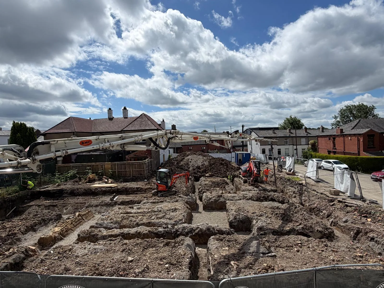 Barrow Mix pumping concrete on site
