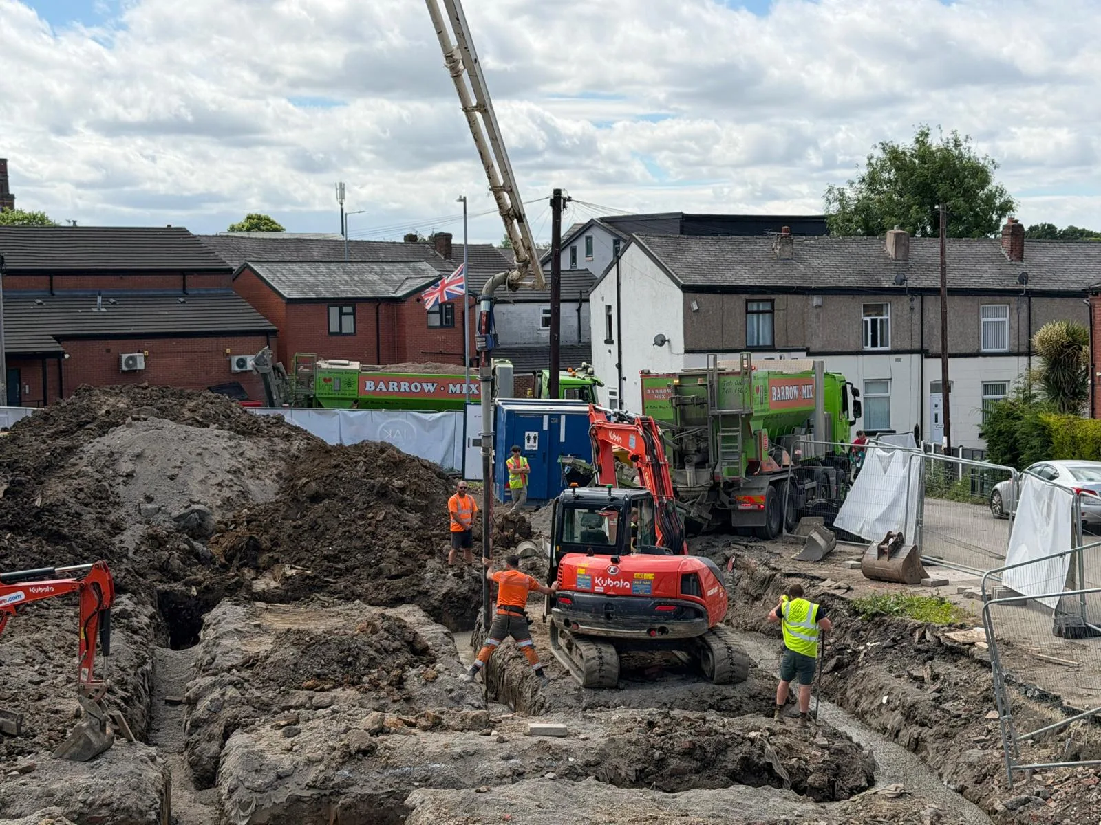 120m³ of C35 foundations for a Bolton apartment block