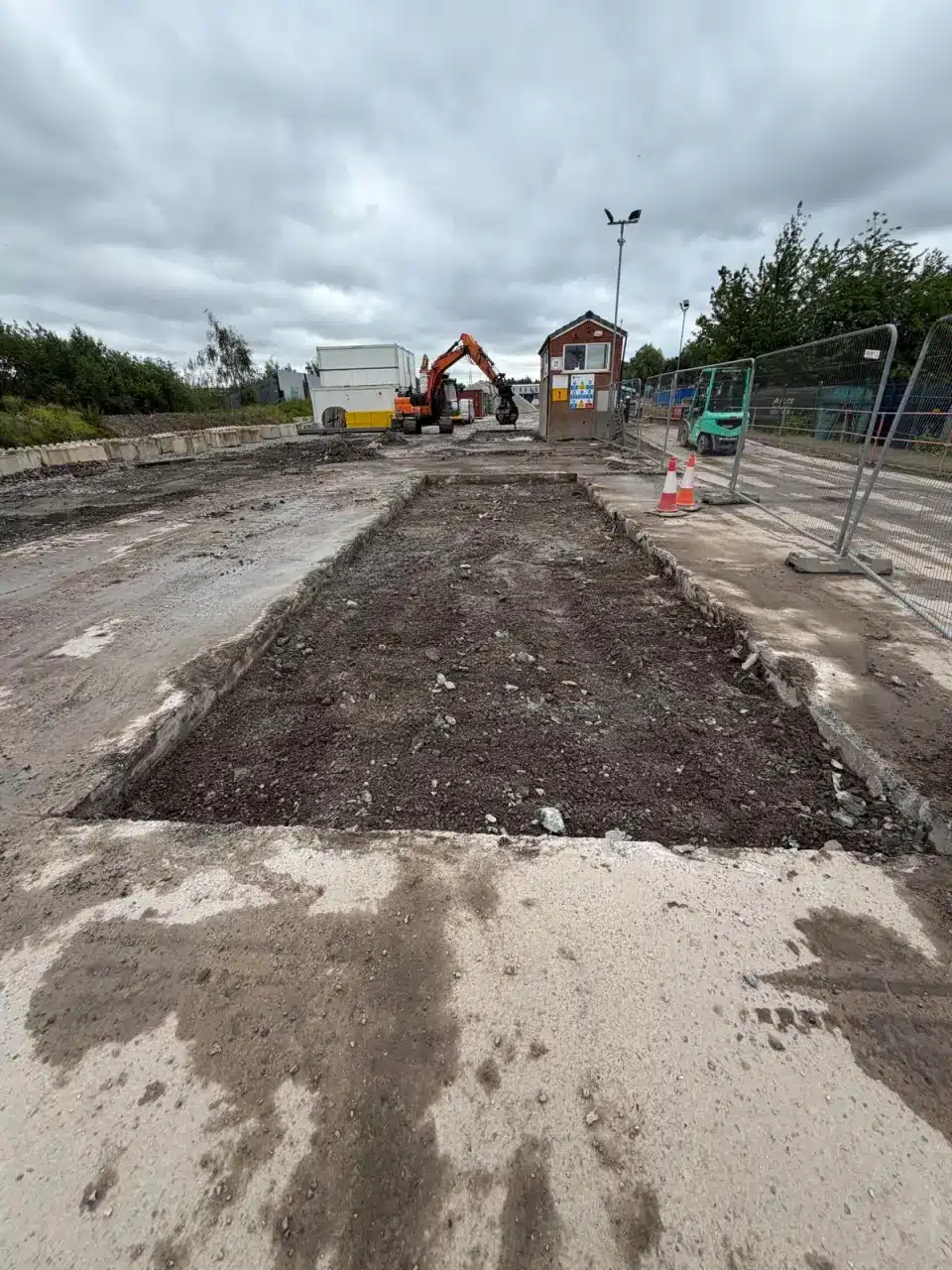 A weighbridge base in Salford