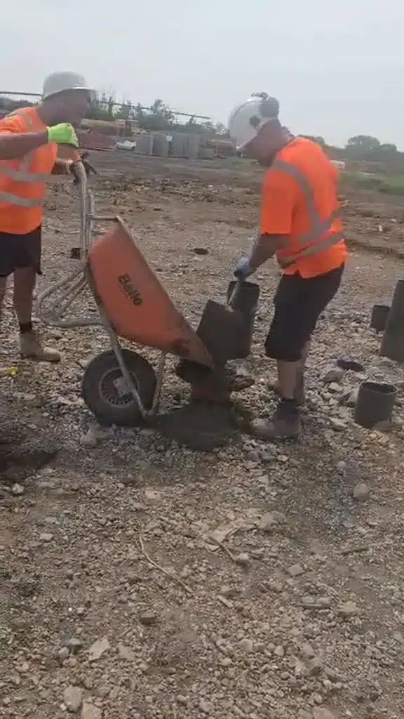 Barrow Mix supplying concrete for piled foundations on a new-build site in Middlewich