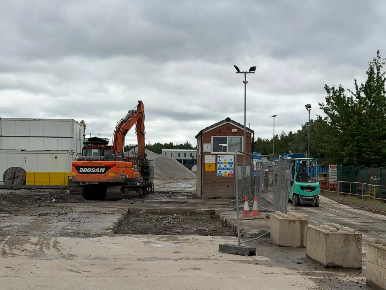 A weighbridge base in Salford