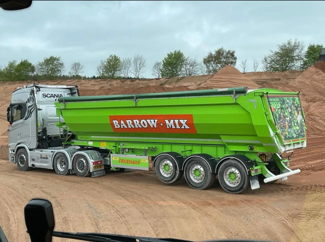 Barrow Mix tipper full of quarried stone