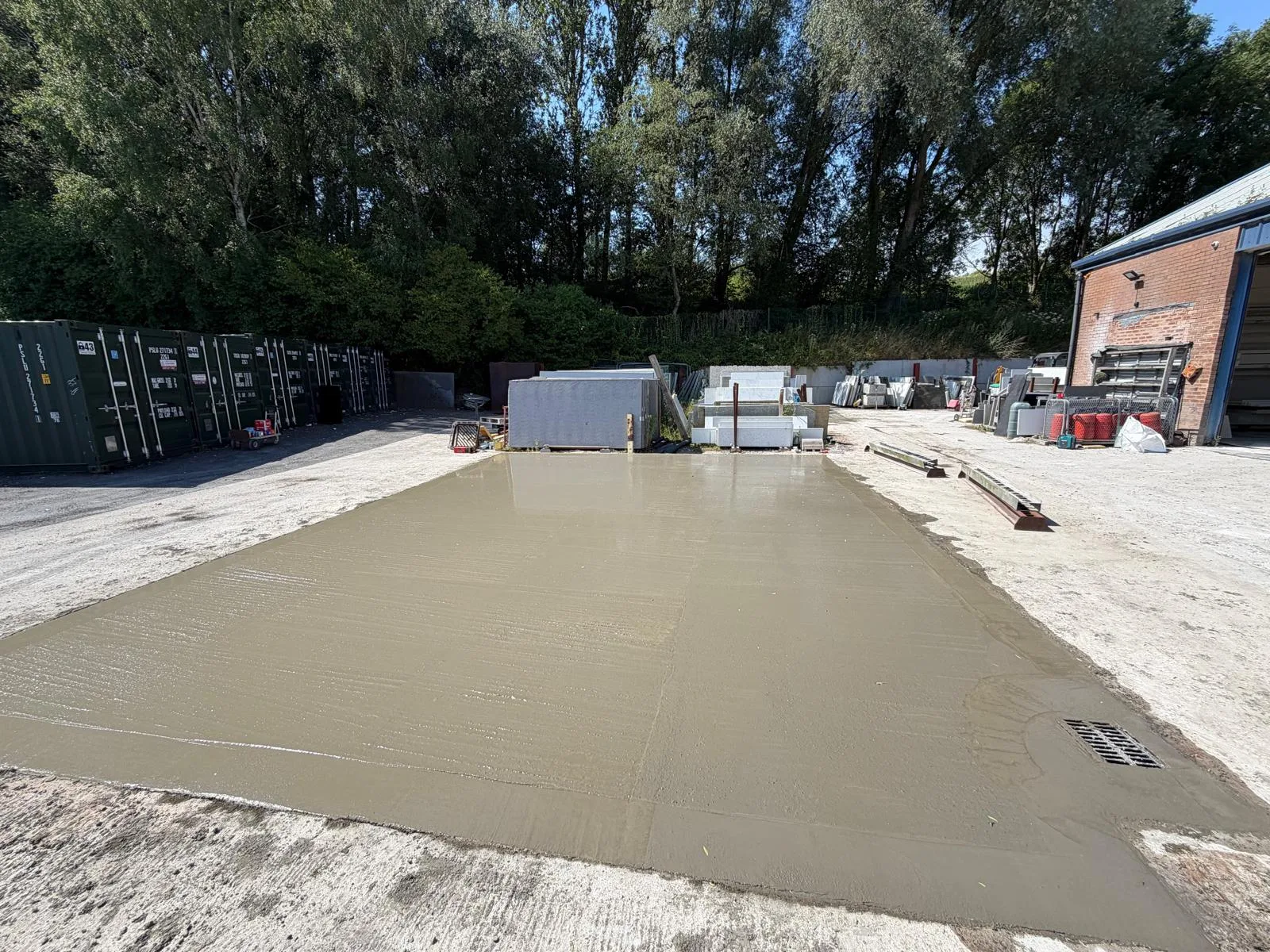 Finished smooth concrete slab at Michael's Marble