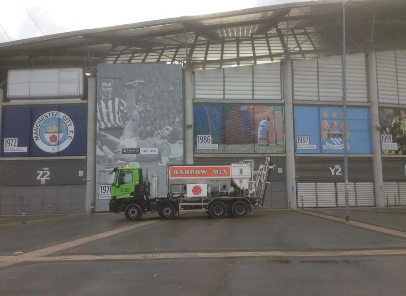 Barrow Mix concrete pumping at the Etihad Stadium, Manchester City