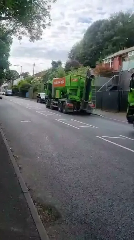 Two Barrow Mix volumetric concrete wagons on the Bolton job